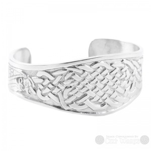 Pewter Bangle - Interlaced Knot