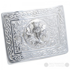 Pewter Belt Buckle - Scottish Thistle