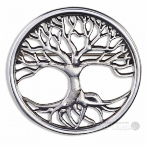 Pewter Tree of Life Brooch