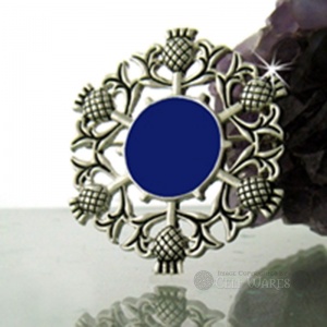 Scottish Thistle Brooch with Stone