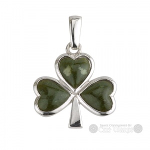 Connemara Marble Shamrock Pendant