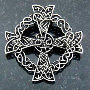 Square Celtic Cross Brooch