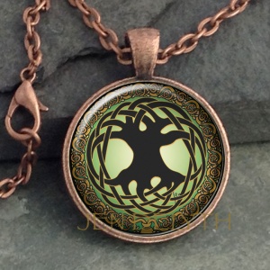 Tree of Life Round Domed Pendant