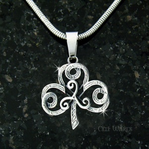 Triskele in Shamrock Pendant