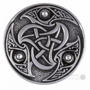 Triskele Shield Pewter Brooch